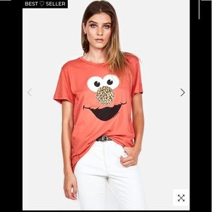 Lauren Moshi Red Graphic Short Sleeve Tee